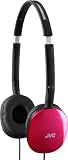 from JVC JVC HA-S160-P-E FLATS Lightweight Headphones - Pink Model HA-S160-P-E