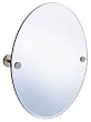Oval Bathroom Mirror - a perfect way to make a lasting impression in your bathroom (Brushed Nickel) (24"H x 19"W x 2"D)