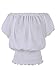 Anna-Kaci Women's Off Shoulder Peasant Tops Boho Short Sleeve Ruffle Shirts Smocked Blouse