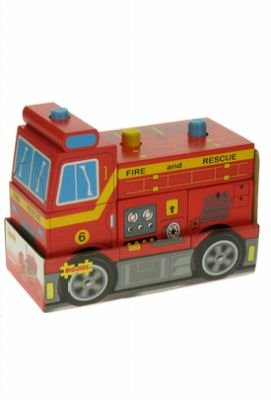 Childrens Toyshop  Toys : Wooden Stacking Fire Engine