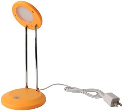 Clearance! Height Adjustable Fashion Led Desk Lamp, Foldable Style, Optional Power Sources USB or Power Adaptors (Orange)