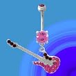 316L Surgical Steel - Guitar Belly Ring - 14g 7/16 Length - Sold Individually