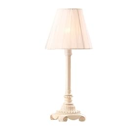 CBK Ltd White Mini Lamp with Sheer Shade, 13-1/4-Inch H