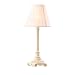 CBK Ltd White Mini Lamp with Sheer Shade, 13-1/4-Inch H