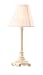 CBK Ltd White Mini Lamp with Sheer Shade, 13-1/4-Inch H