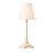 CBK Ltd White Mini Lamp with Sheer Shade, 13-1/4-Inch H