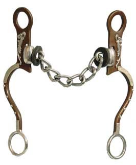 Antique Western Bit w/ Chain Mouth - Stainless Steel W - 5