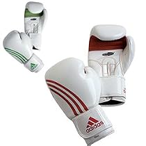 Adidas 'BOX FIT' Boxing Gloves 'ClimaCool' (Size: 10oz) (Colour: White / Orange )