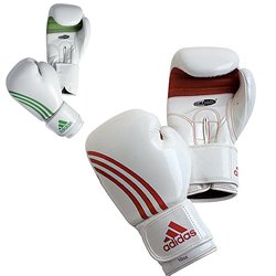 Adidas 'BOX FIT' Boxing Gloves 'ClimaCool' (Size: 10oz) (Colour: White / Orange )