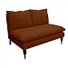 Armless Loveseat in Linen Bittersweet