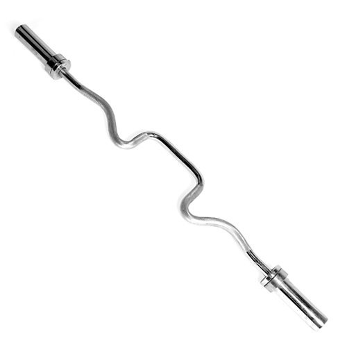 Cap Barbell Solid Super Curl Bar with Collars