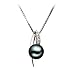 Destina Black 7-8mm AA Quality Japanese Akoya 925 Sterling Silver Cultured Pearl Pendant For Women
