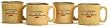 4pc Heavy Duty Camp Mug Set Ceramic Coated Vanilla - Fishing - Gifts