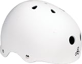 Triple 8 Brainsaver Rubber White Large Skateboard Helmet with Sweatsaver Liner