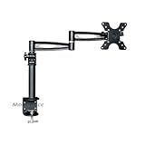 3 Way Adjustable Tilting Desk Mount Bracket for LCD(Max 33Lbs, 10~25inch)- Black