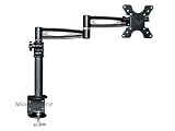 3 Way Adjustable Tilting Desk Mount Bracket for LCD(Max 33Lbs, 10~25inch)- Black