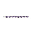 14K Yellow Gold 1/2 ct. Diamond with 13 3/4 ct. Oval Shaped Amethyst Fashion Bracelet - 7''