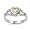 Sterling Silver Baby Ring with Heart Yellow CZ - 2mm Band Width - 7mm Face Height - Sizes: 1-3, 3