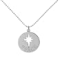 Sterling Silver "Peace" Star Cut-Out Circle Pendant