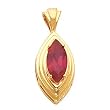 14K White Gold Chatham Created Ruby Pendant