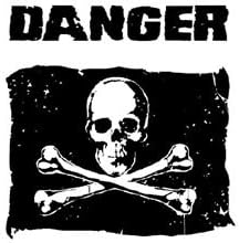 Inkadinkado Clear Mini Stamps, Skull Flag