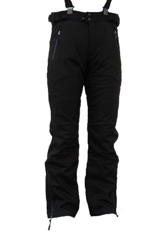 Killtec Uni Soft Shell Hose Mit Abnehmbaren Tr&auml;gern Und Kantenschutz Sergio, schwarz, M, 14314-000