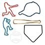 Silly Bandz Baseball Shapes - 24 Pack