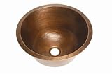 Belle Foret BFC3BARORB Large Round Copper Bar Sink, Oil Rubbed Bronze Belle Foret BFC3BARORB Large Round Copper Bar Sink, Oil Rubbed Bronze