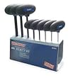 Westward 2CYD2 T-Handle Hex Key Set, Flat, Metric, 8 PC