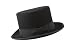 Broner Black Top Hat with Ribbon Band Black Wool Tophat