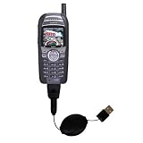 Retractable USB Cable for the Sanyo RL-4930 with Power Hot Sync and Charge capabilities - Gomadic Brand w/ TipExchange Technology