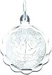 14K White Gold Engraveable Gemini Zodiac Charm