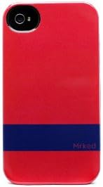 Mrked DD401 Double Dutch Collection Protective Case for iPhone 4 and 4S - Carrying Case - Retail Packaging - Brick Red/Dark Blue
