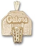 Florida Gators Solid 10K Gold ''GATORS'' Backboard Pendant