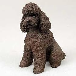 Poodle Chocolate Dog Figurine