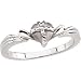 Genuine IceCarats Designer Jewelry Gift Sterling Silver Gift Wrapped Heart Chastity Ring W/Box. Gift Wrapped Heart Chastity Ring W/Box In Sterling Silver Size 7