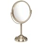 Jerdon First Class JP910NB 6" 10X Table Top Mirror, Nickel Finish