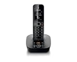 Philips - CD4851B/FR - Téléphone sans fil avec répondeur - Grand écran et menu avec icônes - Noir