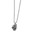 Stainless Steel Skull with Diamond Necklace