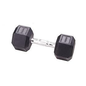 York Single Rubber Hex Dumbbell