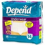 Depend Disposable Protective Underwear,XL-14/pk,4pks