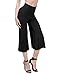 TWINTH Womens High Waisted Knit Spandex Culottes Pant