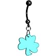 Lucky Shamrock Clover Glow in the Dark Belly Ring