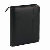Franklin Covey Looseleaf Zippered Organizer, Sierra, 7 Rings, 5-1/2 X 8-1/2, Black (FDP18688)
