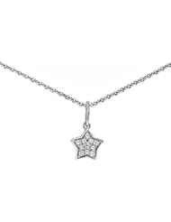 Ze Sterling Silver Diamond Covered Star Pendant