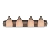 Royce Lighting RV7304/4-15 Four-Light Vanity Corinthian Bronze with Champagne Scavo Globes