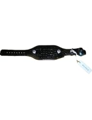 New Authentic Michele Deco 18mm Black Alligator Cuff Watch Band