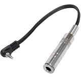 Seismic Audio - SA-iREQES6i - 6 Inch Headphone Extender/Adapter Cable Right Angle 1/8" (3.5mm) TRS Male to 1/4" TRS Female