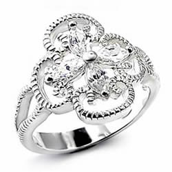 Jewelry – Marquise Flower CZ Cocktail Ring