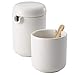 BonJour Ceramic Coffee and Tea Sugar and Creamer Set, Matte White